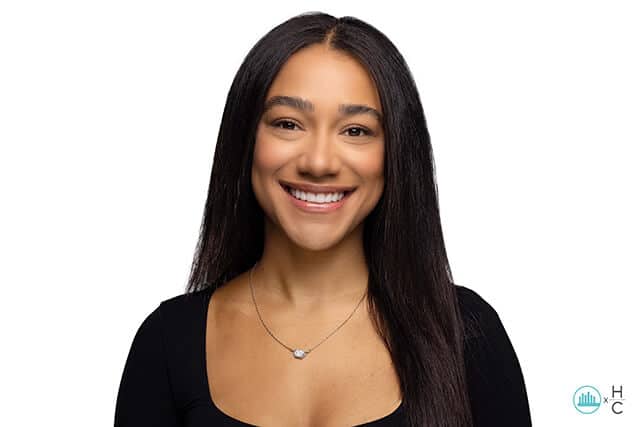 Woman smiling portrait after her teeth whitening dentistry