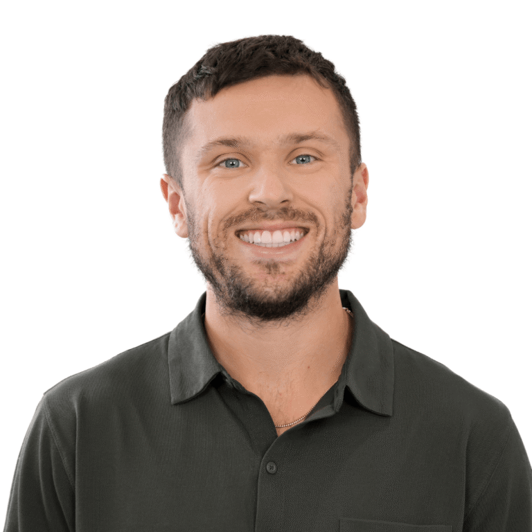 Matthew smiling after Invisalign